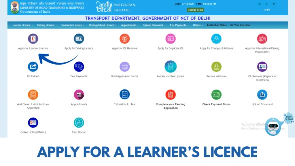 Apply for a Learner’s Licence